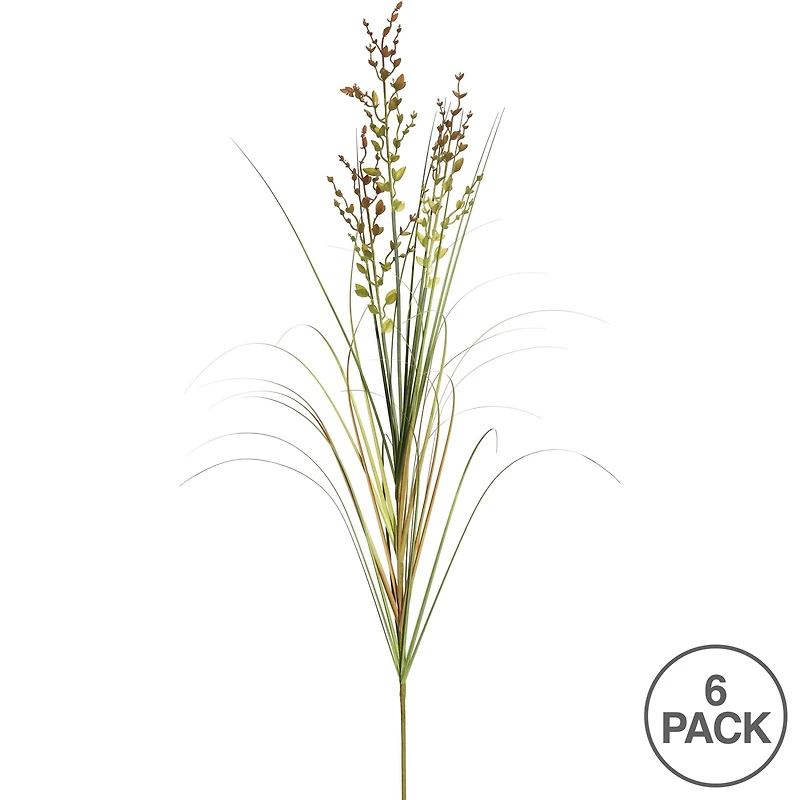 6 Pack: Green And Brown Mixed Grass Spray