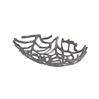 Set of 2" Black Aluminum Coastal Tray, 15", 12"