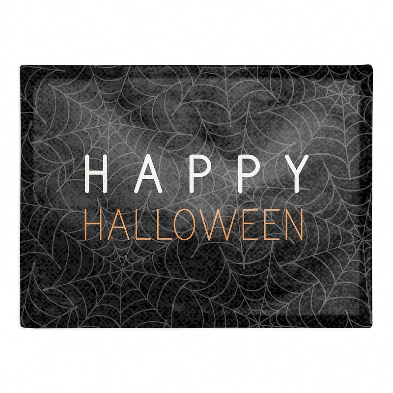 Happy Halloween Spider Webs 18" x 14" Cotton Twill Placemat