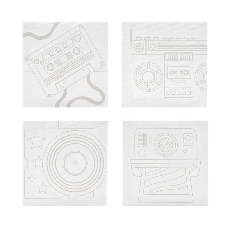 4" x 4" Retro Canvas Painting Kit by Craft Smart®