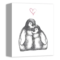Penguin Love Canvas Wall Art