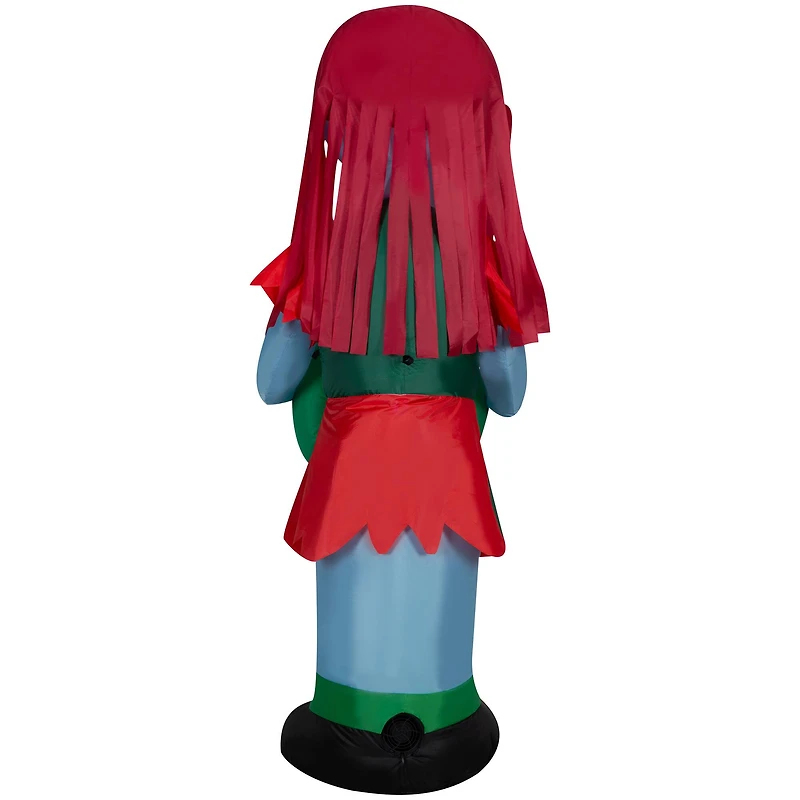 5ft. Airblown® Inflatable Christmas Sally in Patchwork Dress with Monster Wreath