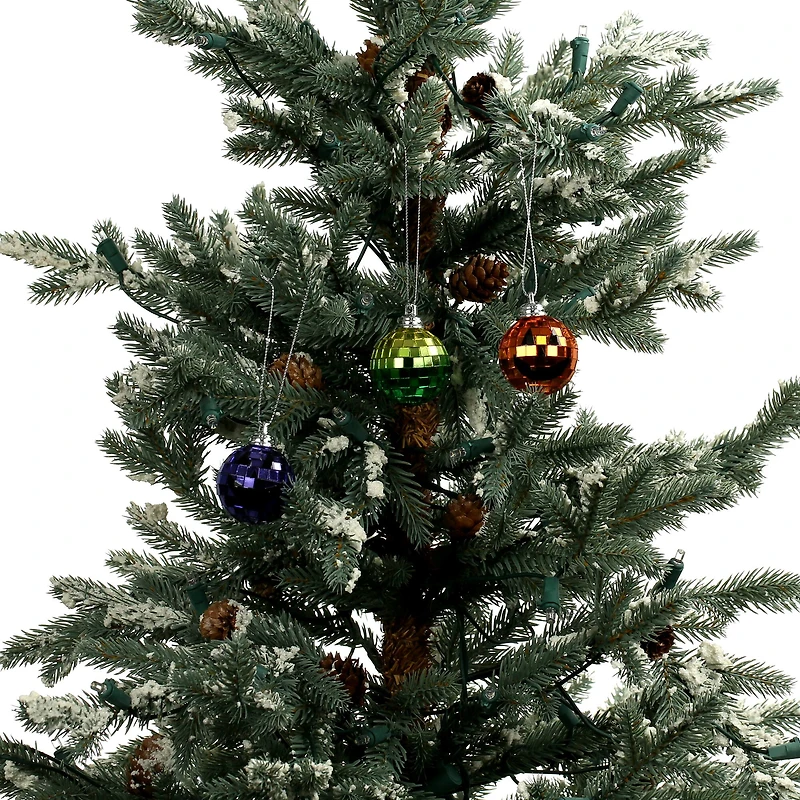 1.5" Green, Orange & Blue Disco Halloween Ball Ornaments, 6ct. by Ashland® 