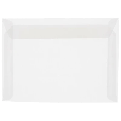 JAM Paper 10" x 13" Translucent Clear Vellum Envelopes, 25ct.