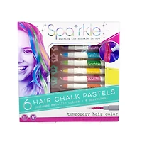 Bright Stripes Sparkle Spa Hair Chalk Pastels & Barrette Set