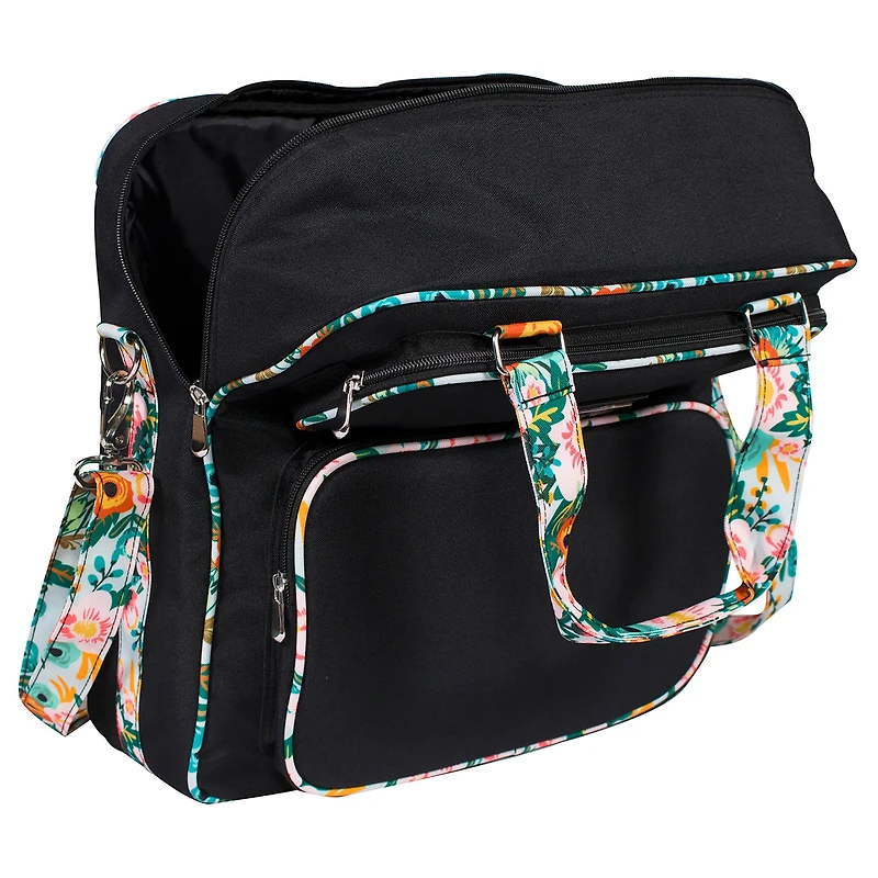 Everything Mary Black & Floral Deluxe Scrapbook Carrying Case