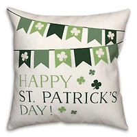 Happy St. Patrick's Day Banner Throw Pillow
