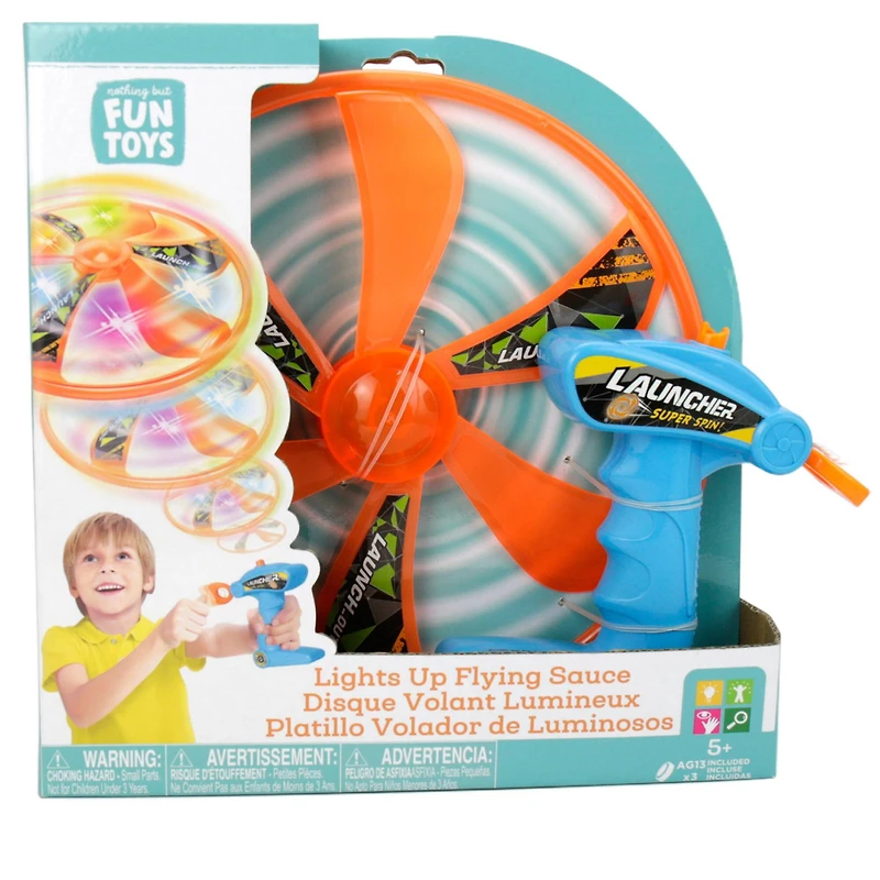 Nothing But Fun Toys Light Up LED Flying Saucer