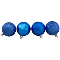 60ct Shiny Lavish Blue Shatterproof Ball Ornaments