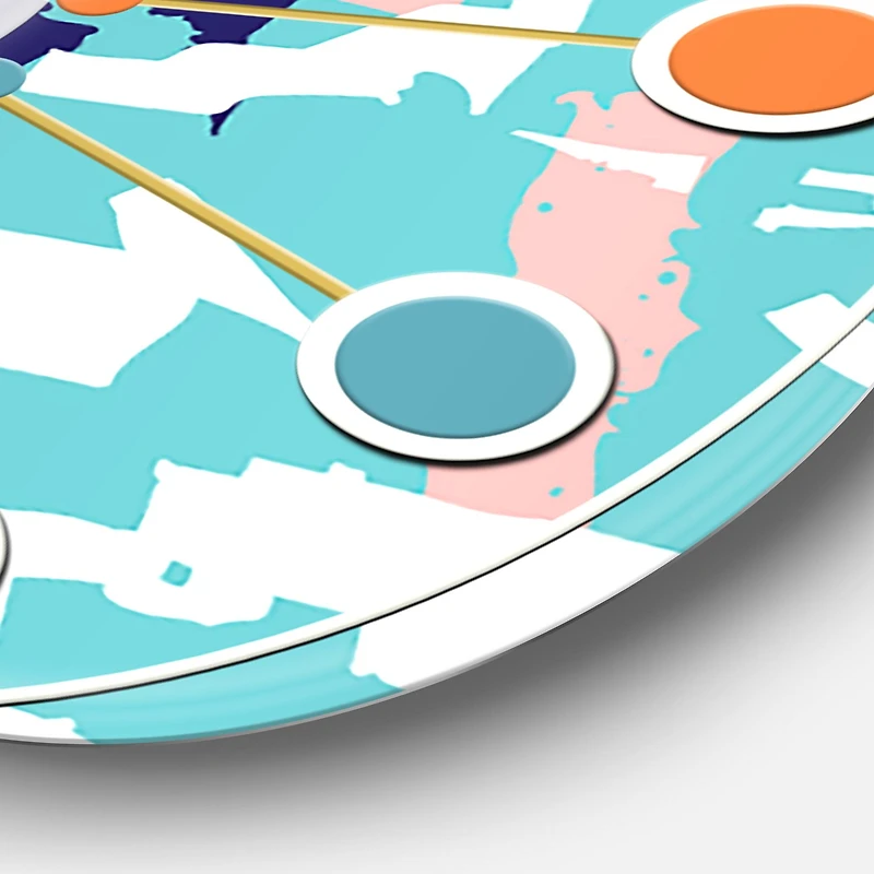 Designart 'Retro Artisan Abstract I Mid-Century Modern Wall Clock