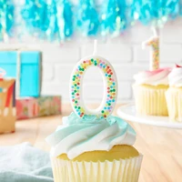 Confetti Number Birthday Candle by Celebrate It