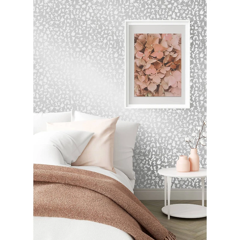 RoomMates Disney 100th Anniversary Characters Silver Peel & Stick Wallpaper