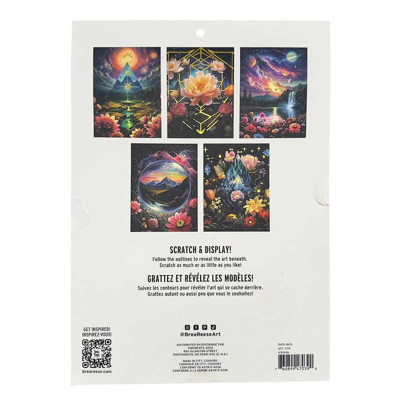 Brea Reese™ 9" x 12" Surreal Scenes Scratch Art Paper Pad