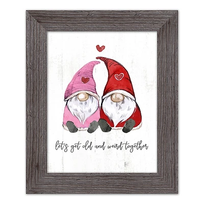 Get Old And Weird Together Gnomes Western Framed Print