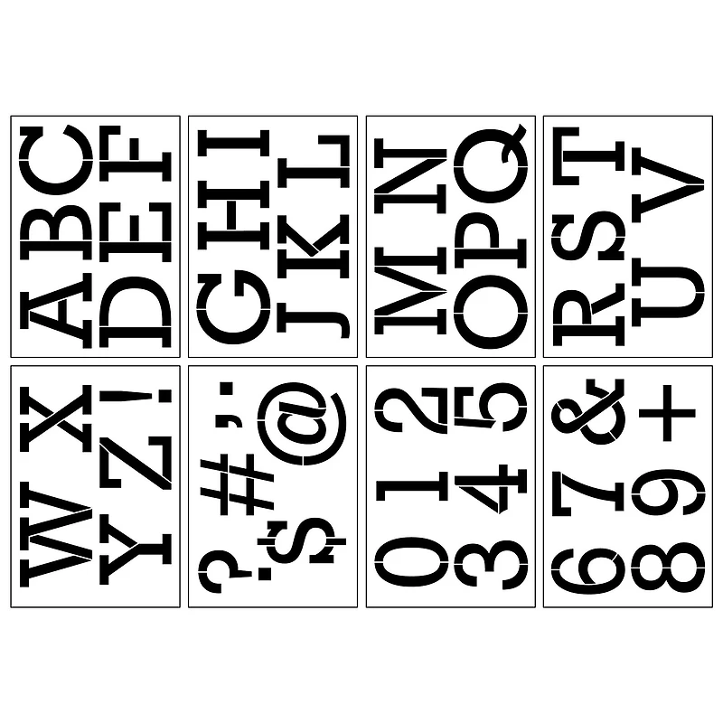 3" Classic Serif Alphabet Stencils by Craft Smart®