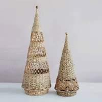 Hello Honey® 24" Natural Handwoven Wicker Decorative Cone Tree
