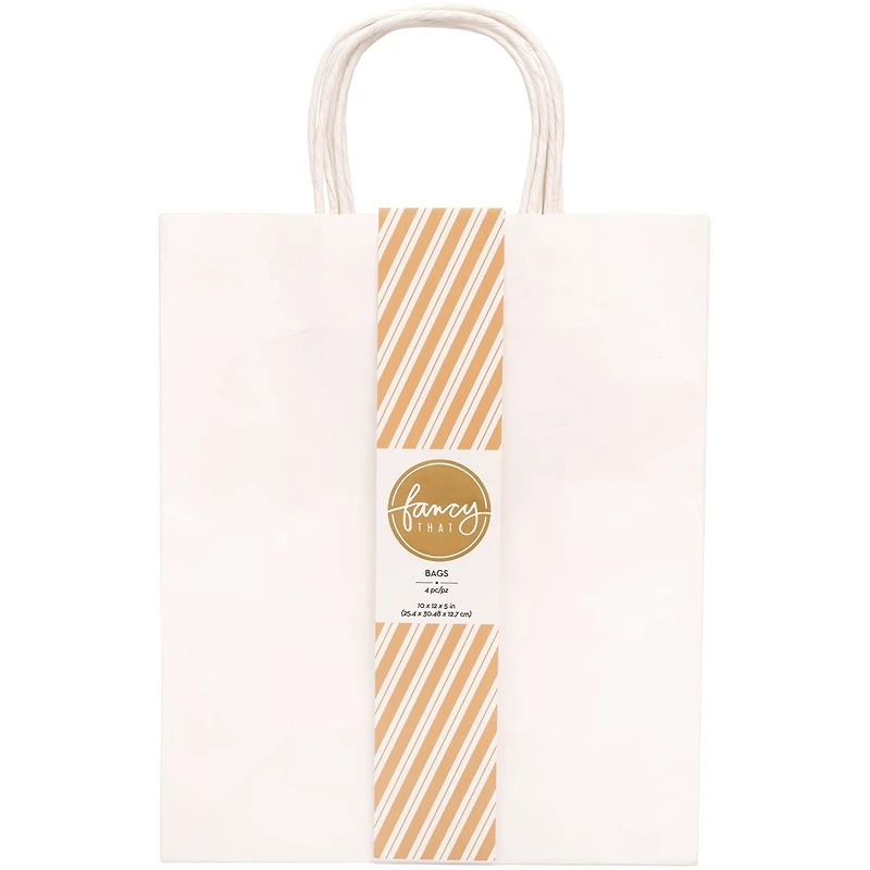 American Crafts™ Fancy That Large White Gift Bags, 4ct.