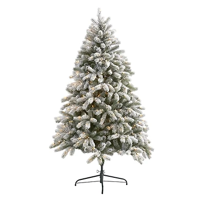 6ft. Pre-Lit South Carolina Spruce Artificial Christmas Tree, Clear LED Lights