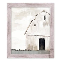 Rustic Barn 20" x 24" Western White Framed Print