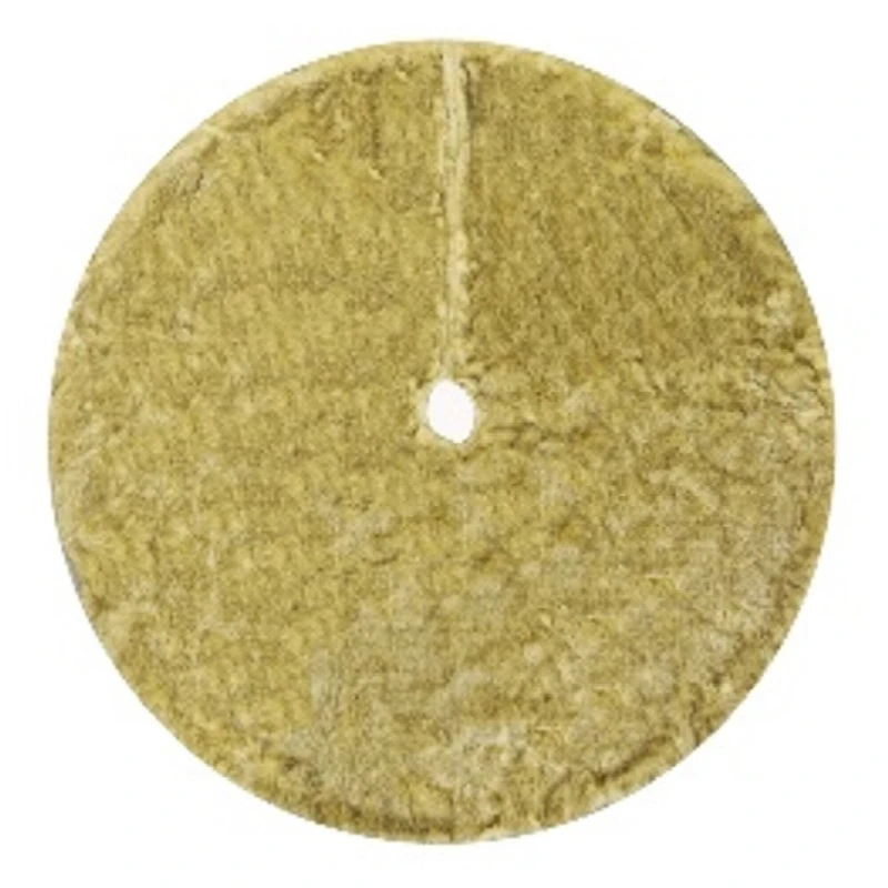 Faux Fur Christmas Tree Skirt - 48" - Brown