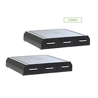 Mind Reader Black Monitor Stand & 3 Draw Desk Organizer Storage Set