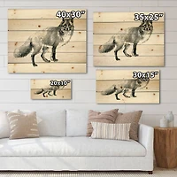 Designart - Monochrome Portrait Fox