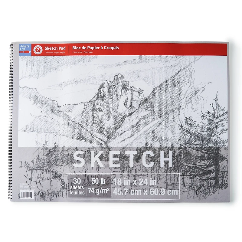 6 Pack: Sketch Pad by Artist's Loft™, 18" x 24"