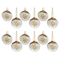 3" Clam Shell Snowflake Ornaments Set