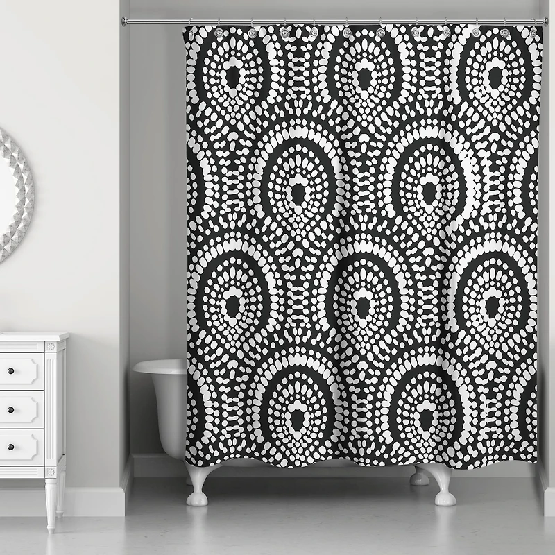 Fan Pattern Shower Curtain