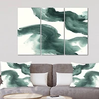 Designart - Gouache Green on Gray I