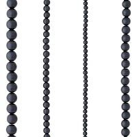 Black Matte Glass Pearl Round Beads by Bead Landing™