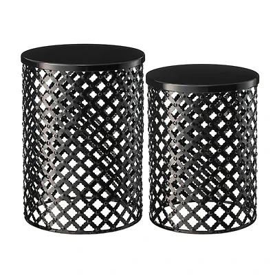 Glitzhome® Multifunctional Metal Garden Stool Set