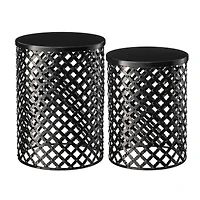 Glitzhome® Multifunctional Metal Garden Stool Set
