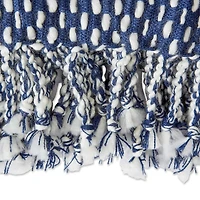DII® Navy & White Textured Acrylic Throw