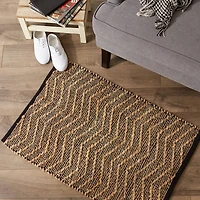DII® Black With Natural Jute Chevron Hand-Loomed Rug, 2ft. x 3ft.