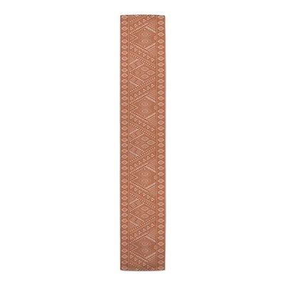 Orange Tribal Pattern Indoor/Outdoor Table Runner