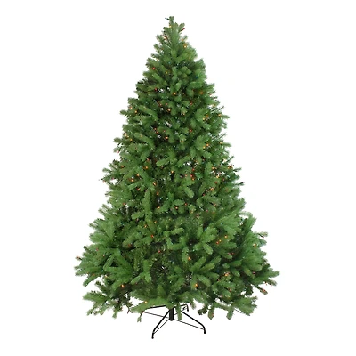 6.5ft. Pre-Lit Noble Fir Full Artificial Christmas Tree, Multicolor Lights