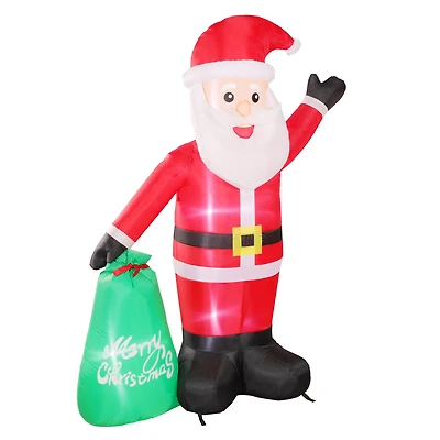 6ft. Inflatable Christmas Santa with Warm White LED Lights