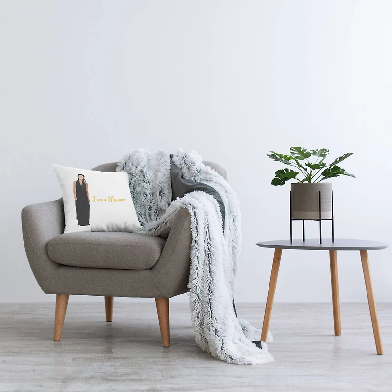 Stupell Industries I Am A Heroine Motivational Fashion Woman Throw Pillow, 18" x 18"