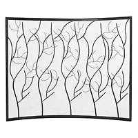 Brass Metal Eclectic Fireplace Screen