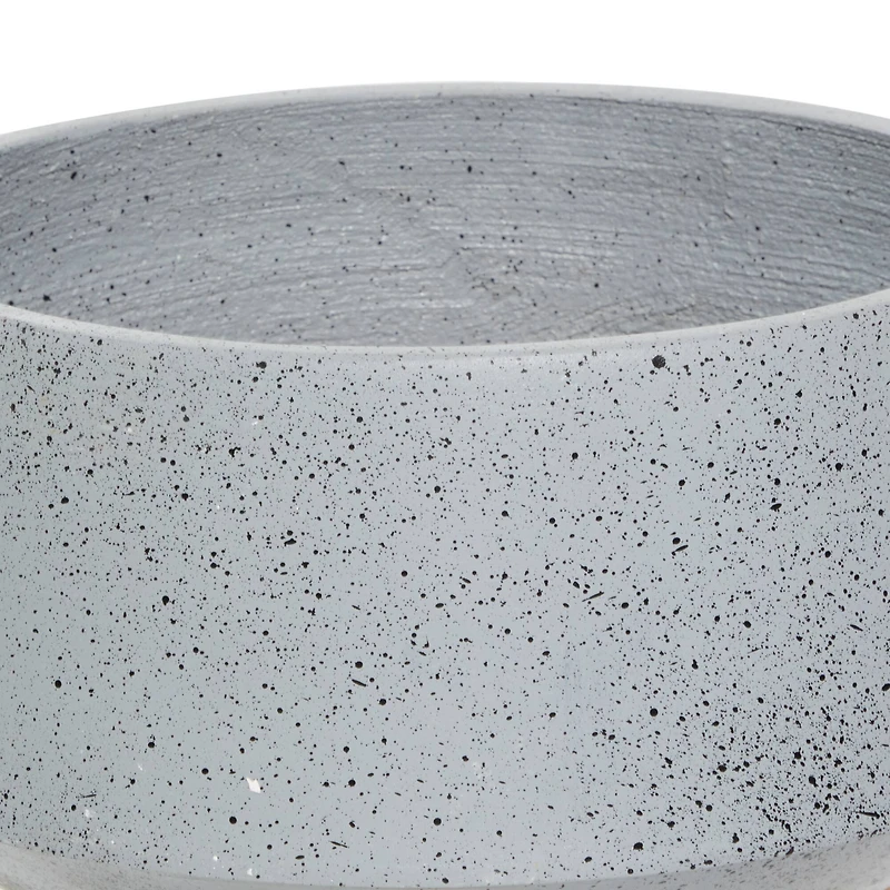 Set of 2 Grey MgO Contemporary Planter 12", 10"