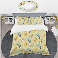 Designart 'Retro Abstract Design II' Mid-Century Duvet Cover Set