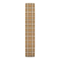 90'' Orange Multi Plaid Cotton Twill Runner