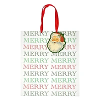 Jumbo White, Red & Green Merry Merry Gift Bag by Celebrate It™