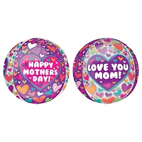 Orbz® 16" Happy Mother's Day Hearts Foil Balloon