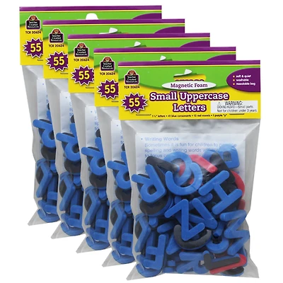 Teacher Created Resources Magnetic Foam Uppercase Letters, 5 packs of 55