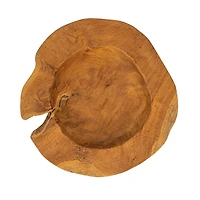 Hello Honey® 15.75" Natural Round Textured Teakwood Bowl