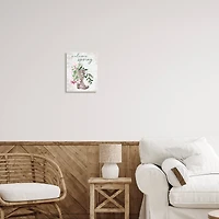 Stupell Industries Welcome Spring Seasonal Rain Boots Flower Arrangement Canvas Wall Art