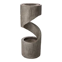 Glitzhome® 31" Polyresin Curving Shaped Outdoor Fountain with LED Light