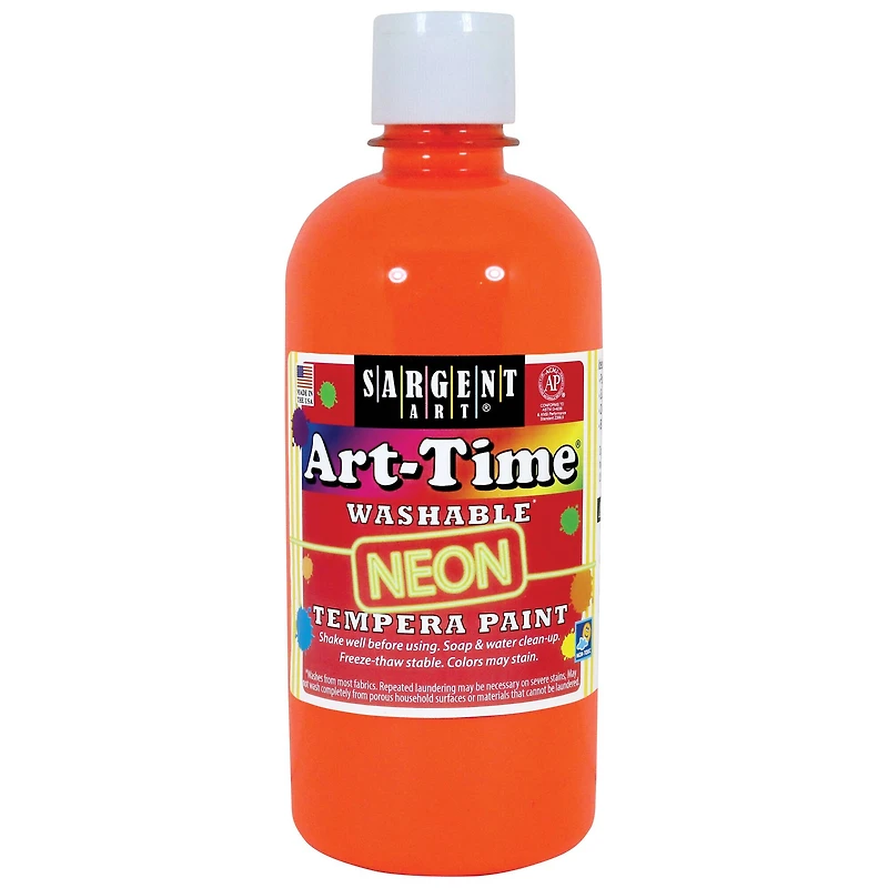 12 Pack: Sargent Art® Art Time® Washable® Neon Tempera Paint